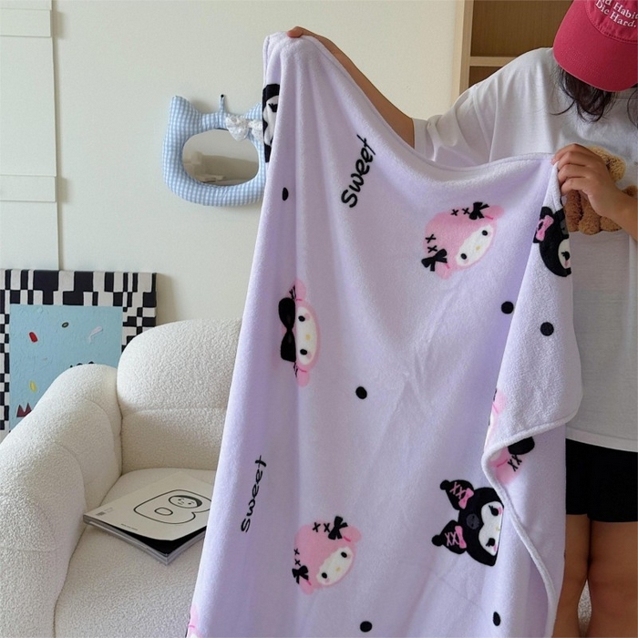 91家纺网 家纺一手货源 找家纺 顾里家纺 2025新款ins少女奶油系双面牛奶绒毯-第二组 甜酷仔