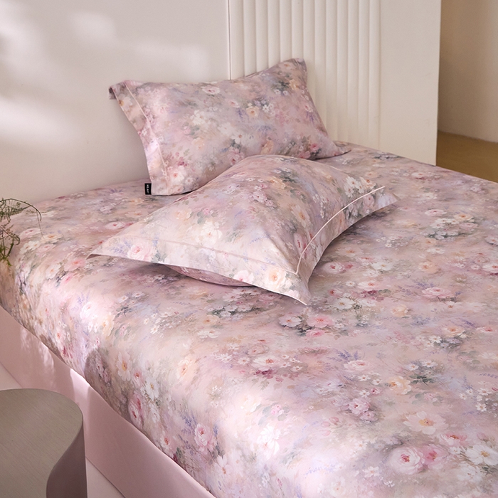 91家纺网 家纺一手货源 找家纺 禾时 2025新款A类100S长绒棉全棉数码印花单枕套 枫叶秋韵