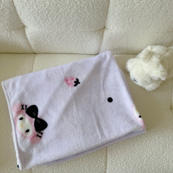 91家纺网 家纺一手货源 找家纺 顾里家纺 2025新款ins少女奶油系双面牛奶绒毯-第二组 甜酷仔