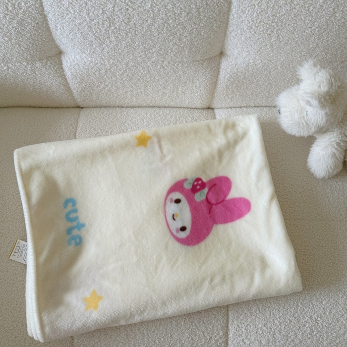 91家纺网 家纺一手货源 找家纺 顾里家纺 2025新款ins少女奶油系双面牛奶绒毯-第二组 草莓伙伴