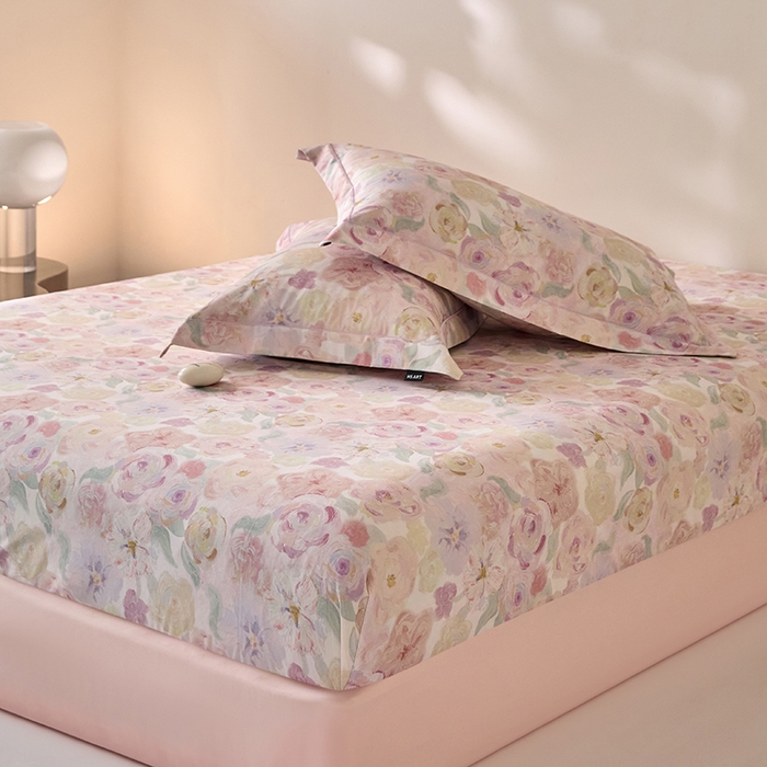 91家纺网 家纺一手货源 找家纺 禾时 2025新款A类100S长绒棉全棉数码印花单枕套 蔷薇私语