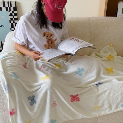 91家纺网 家纺一手货源 找家纺 （总）顾里家纺 2025新款ins少女奶油系双面牛奶绒毯-第二组