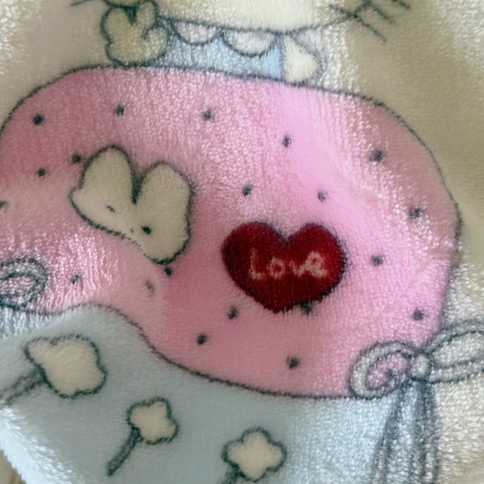 91家纺网 家纺一手货源 找家纺 顾里家纺 2025新款ins少女奶油系双面牛奶绒毯-第二组 花花喵喵