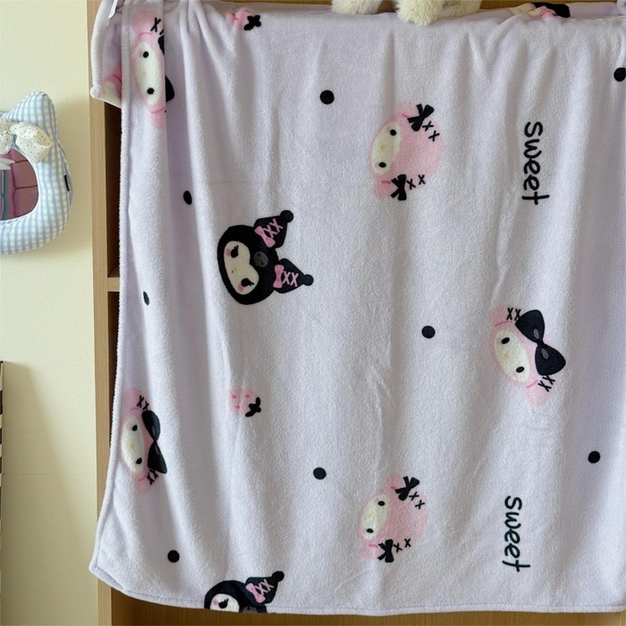 91家纺网 家纺一手货源 找家纺 顾里家纺 2025新款ins少女奶油系双面牛奶绒毯-第二组 甜酷仔