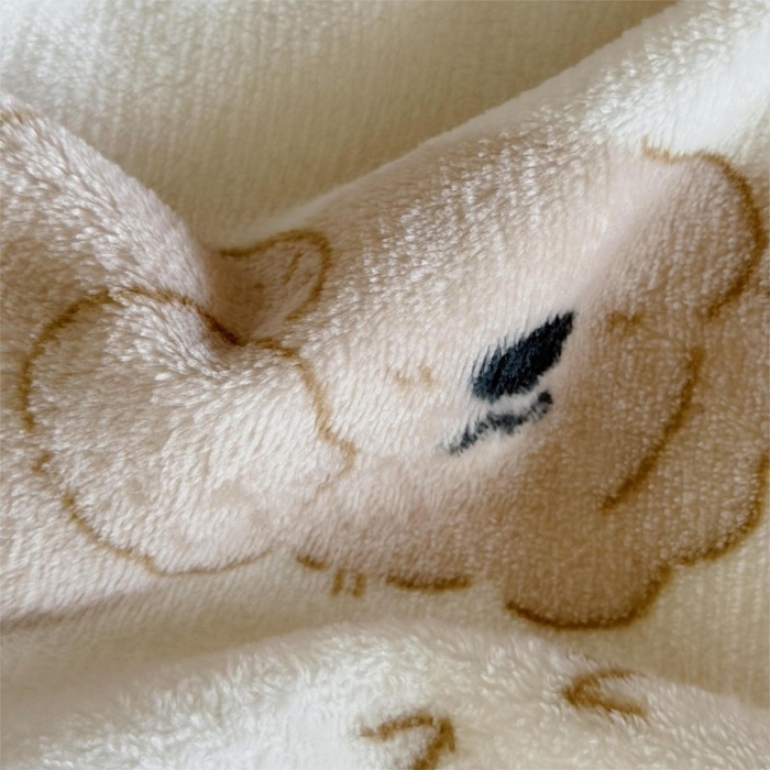 91家纺网 家纺一手货源 找家纺 顾里家纺 2025新款ins少女奶油系双面牛奶绒毯-第二组 趴趴熊