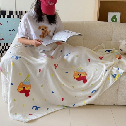 91家纺网 家纺一手货源 找家纺 （总）顾里家纺 2025新款ins少女奶油系双面牛奶绒毯-第二组