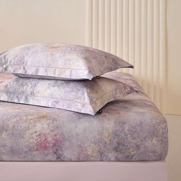 91家纺网 家纺一手货源 找家纺 禾时 2025新款A类100S长绒棉全棉数码印花单枕套 繁星点点