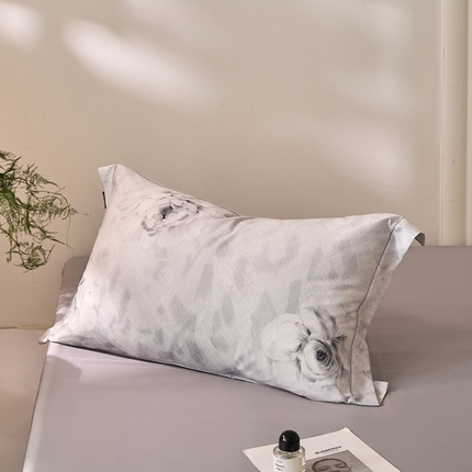 91家纺网 家纺一手货源 找家纺 （总）禾时 2025新款A类100S长绒棉全棉数码印花单枕套