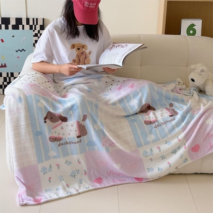 91家纺网 家纺一手货源 找家纺 （总）顾里家纺 2025新款ins少女奶油系双面牛奶绒毯-第二组