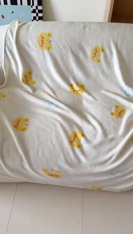 91家纺网 家纺一手货源 找家纺 顾里家纺 2025新款ins少女奶油系双面牛奶绒毯-第二组 黄油小熊