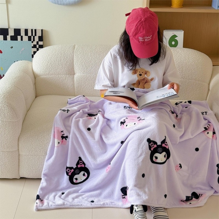 91家纺网 家纺一手货源 找家纺 顾里家纺 2025新款ins少女奶油系双面牛奶绒毯-第二组 甜酷仔