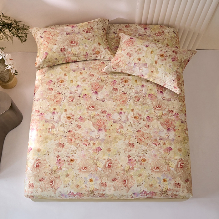 91家纺网 家纺一手货源 找家纺 禾时 2025新款A类100S长绒棉全棉数码印花单枕套 林间暖阳