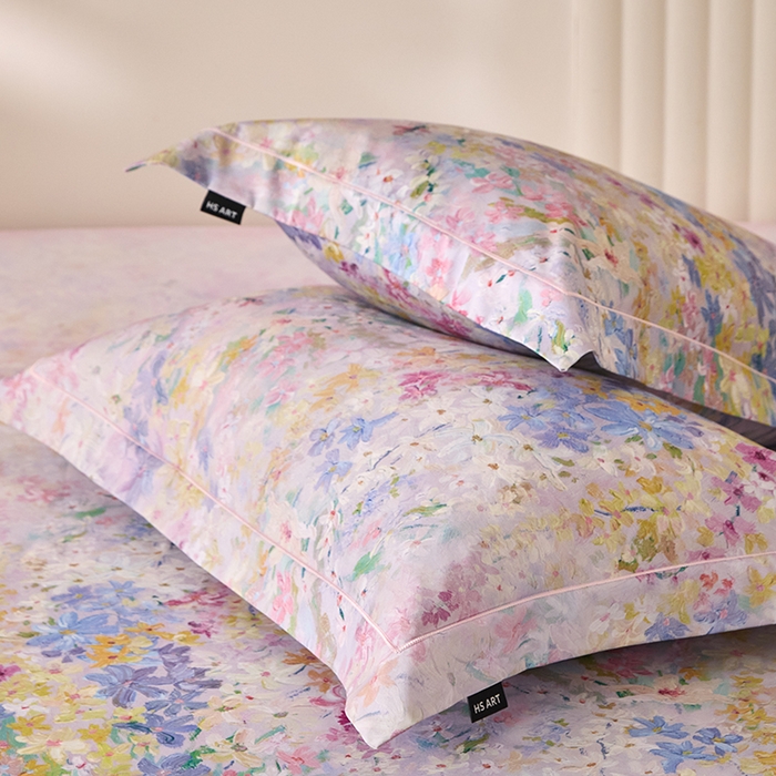 91家纺网 家纺一手货源 找家纺 （总）禾时 2025新款A类100S长绒棉全棉数码印花单枕套