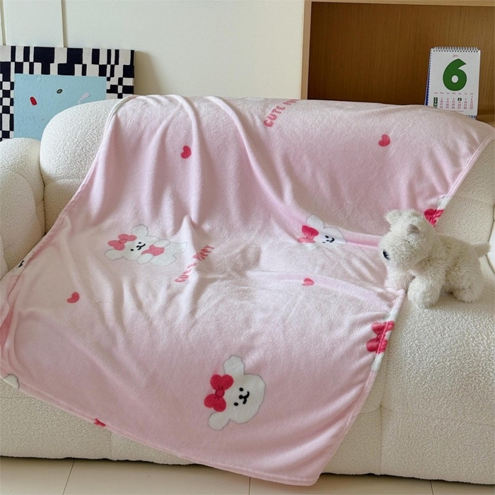 91家纺网 家纺一手货源 找家纺 （总）顾里家纺 2025新款ins少女奶油系双面牛奶绒毯-第二组