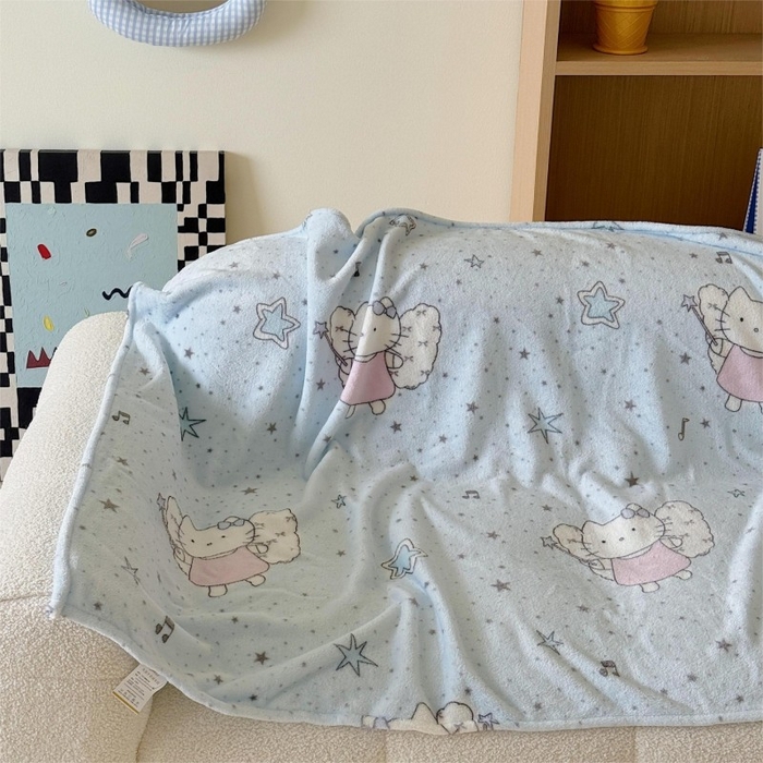 91家纺网 家纺一手货源 找家纺 顾里家纺 2025新款ins少女奶油系双面牛奶绒毯-第二组 芭拉花猫