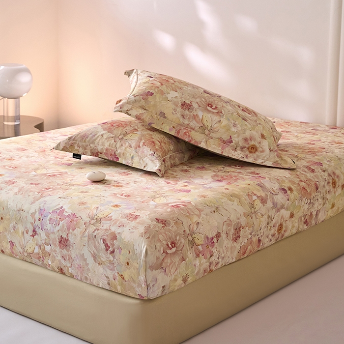 91家纺网 家纺一手货源 找家纺 禾时 2025新款A类100S长绒棉全棉数码印花单枕套 林间暖阳