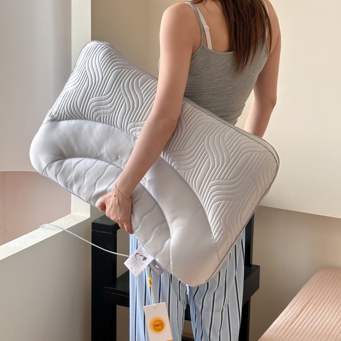 91家纺网 家纺一手货源 找家纺 （总）伟邦枕芯 2025新款爱心刺绣乳胶护颈枕枕头枕芯