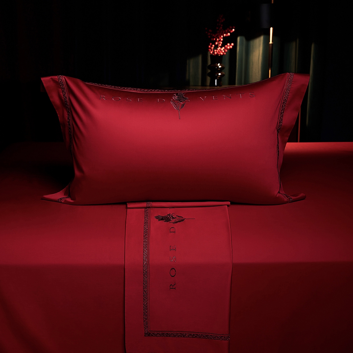 91家纺网 家纺一手货源 找家纺 （总）缔缦 2025新款Wedding高端婚庆60支长绒棉四件套-浪漫喜事