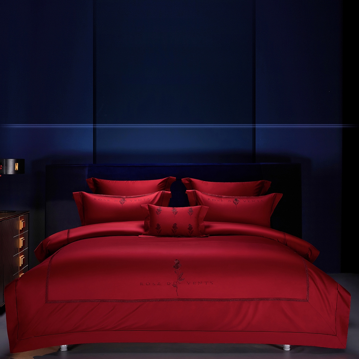 91家纺网 家纺一手货源 找家纺 （总）缔缦 2025新款Wedding高端婚庆60支长绒棉四件套-浪漫喜事