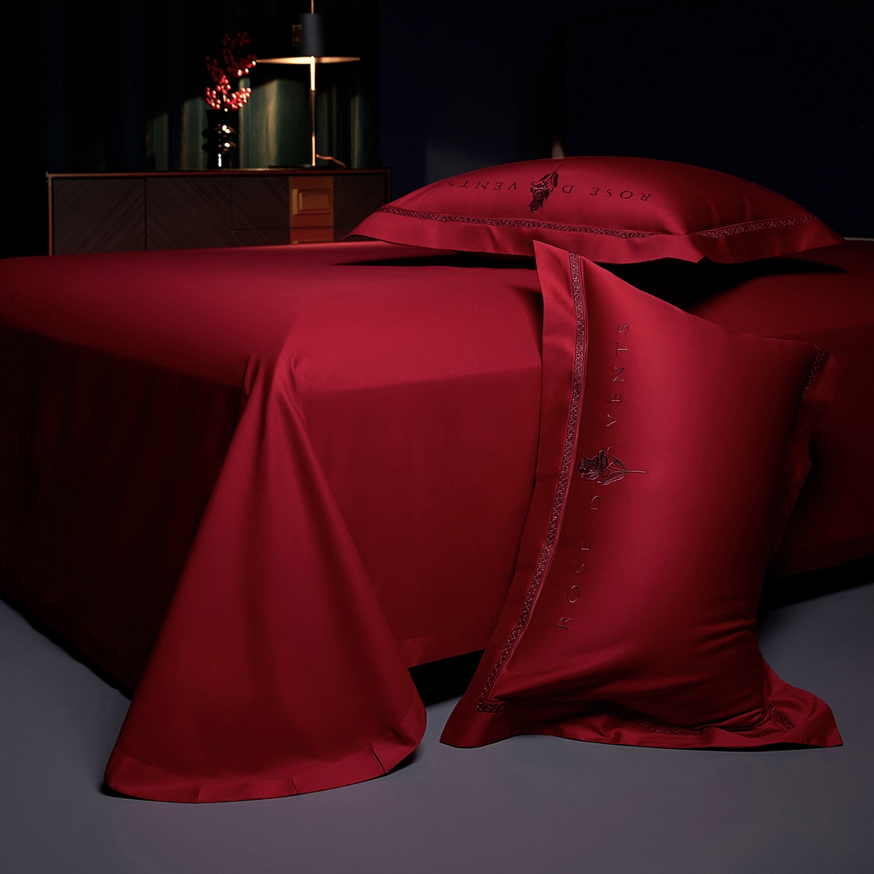 91家纺网 家纺一手货源 找家纺 （总）缔缦 2025新款Wedding高端婚庆60支长绒棉四件套-浪漫喜事