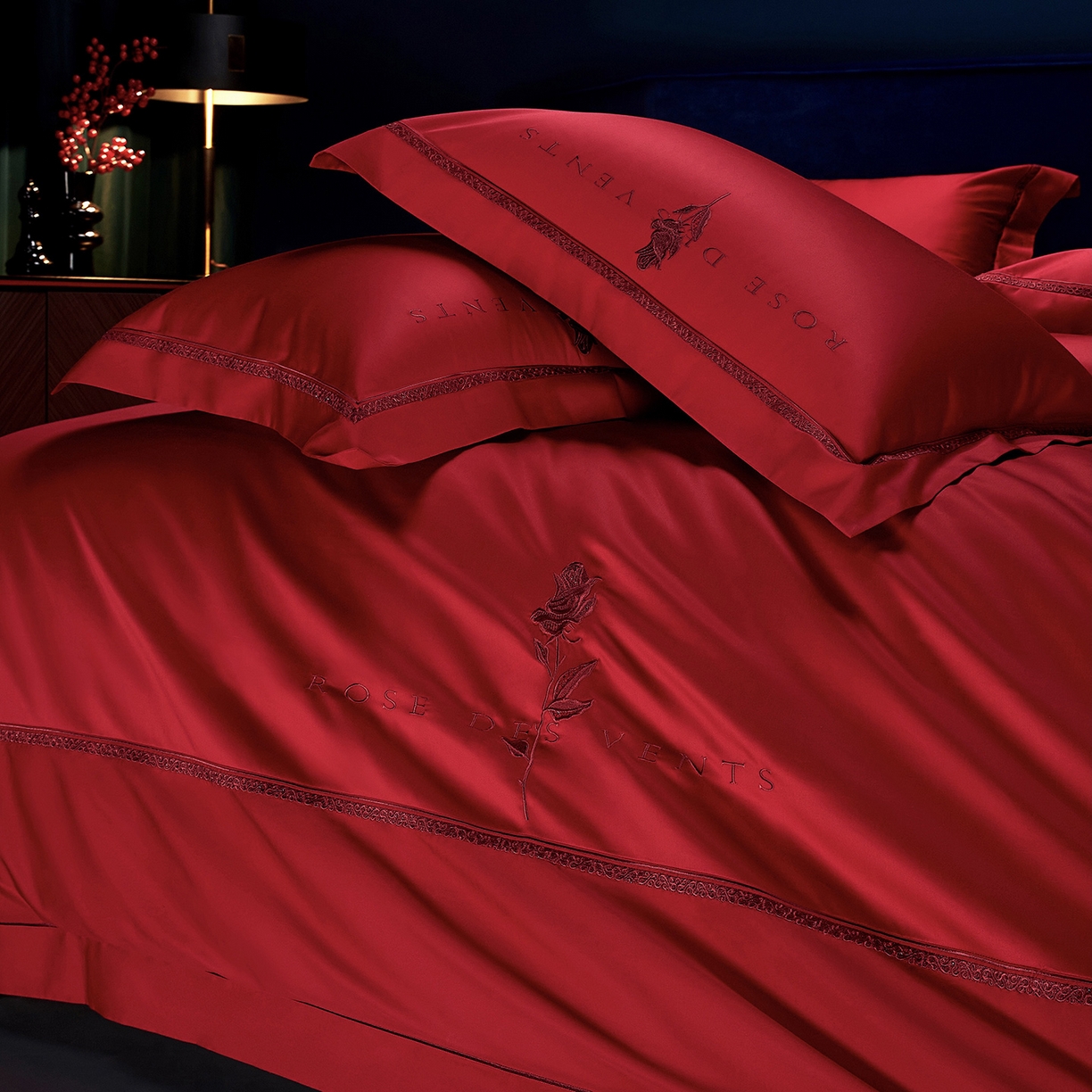 91家纺网 家纺一手货源 找家纺 （总）缔缦 2025新款Wedding高端婚庆60支长绒棉四件套-浪漫喜事