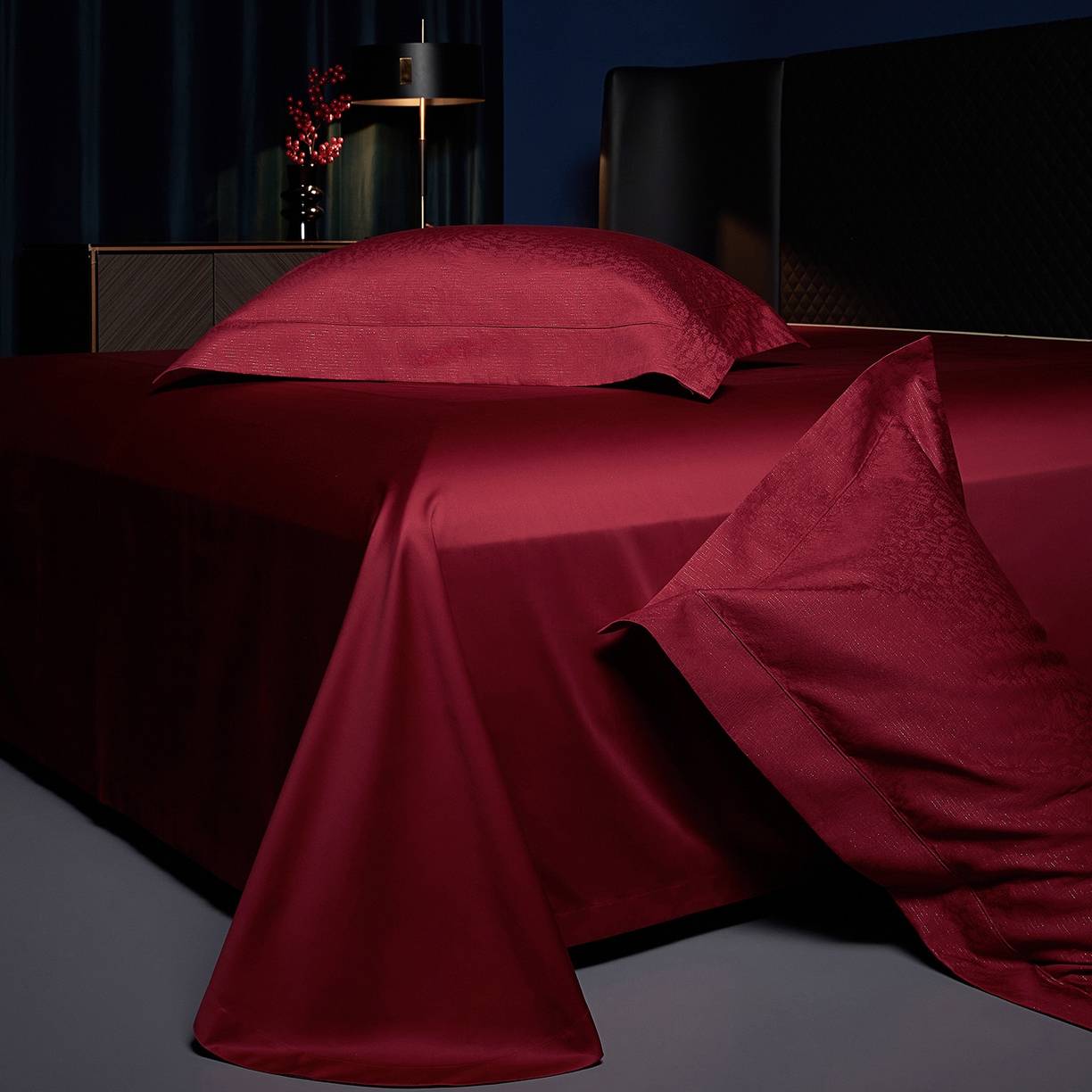 91家纺网 家纺一手货源 找家纺 （总）缔缦 2025新款Wedding高端婚庆60支长绒棉四件套-奢宠