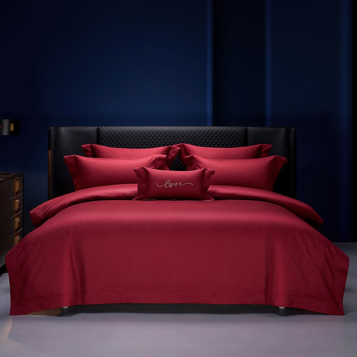 91家纺网 家纺一手货源 找家纺 （总）缔缦 2025新款Wedding高端婚庆60支长绒棉四件套-奢宠