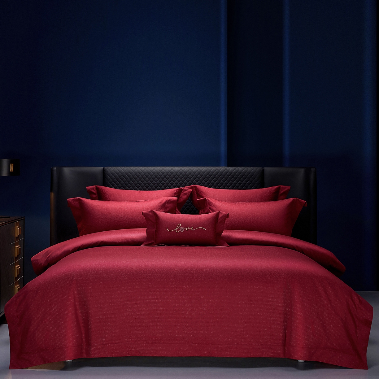 91家纺网 家纺一手货源 找家纺 （总）缔缦 2025新款Wedding高端婚庆60支长绒棉四件套-奢宠