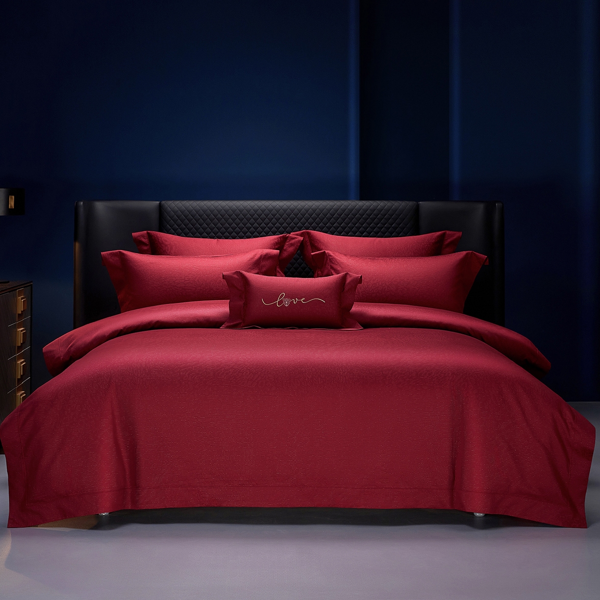 91家纺网 家纺一手货源 找家纺 （总）缔缦 2025新款Wedding高端婚庆60支长绒棉四件套-奢宠