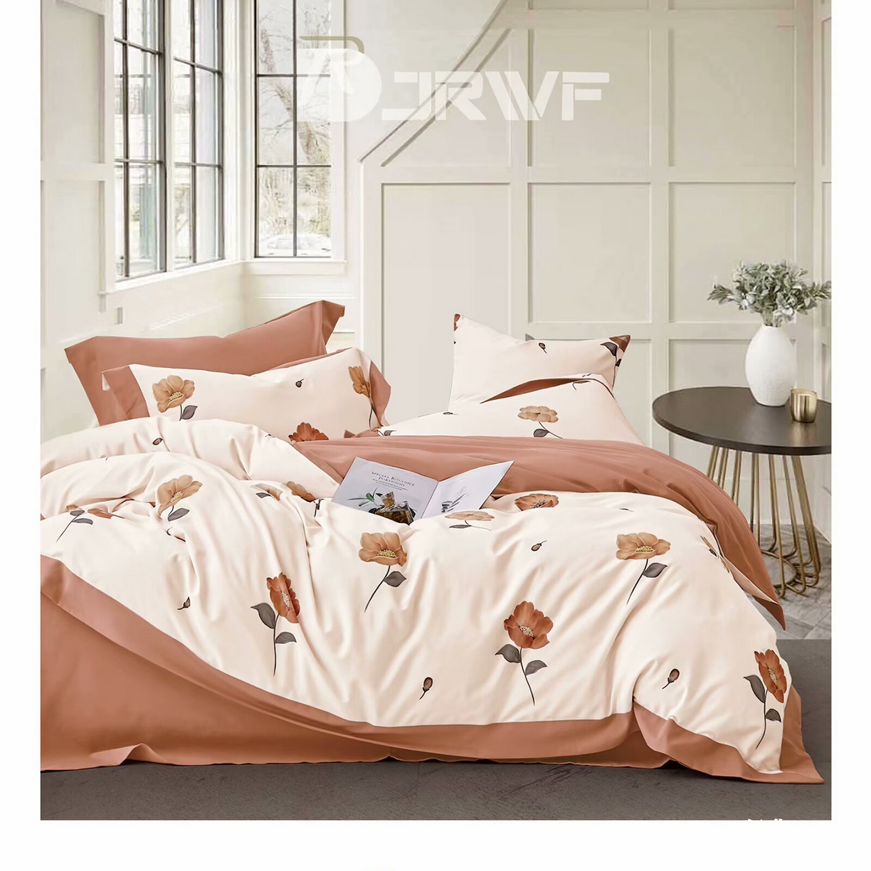 91家纺网 家纺一手货源 找家纺 （总）未来家居 2025新款宽边60S数码印花贡缎长绒棉四件套