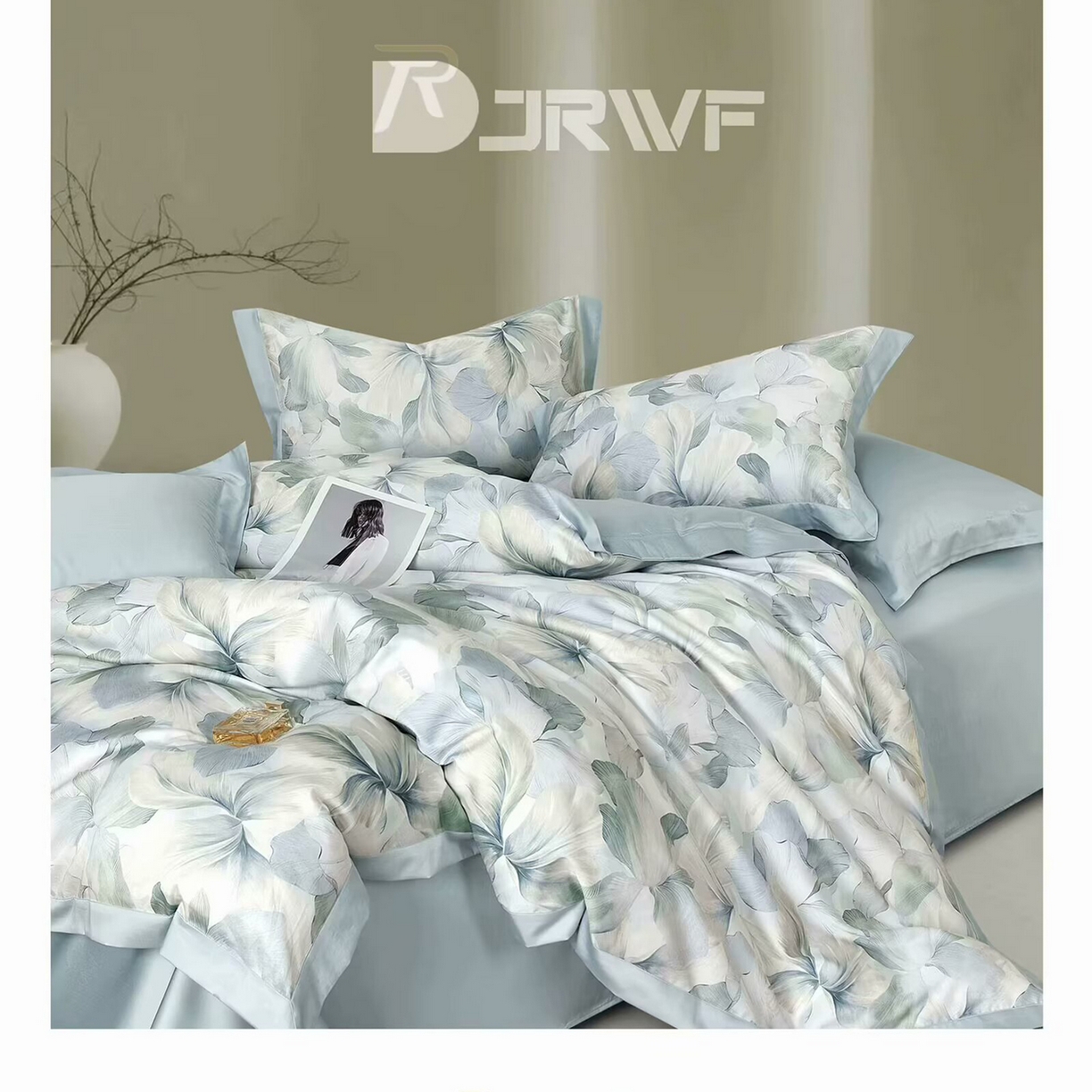 91家纺网 家纺一手货源 找家纺 （总）未来家居 2025新款宽边60S数码印花贡缎长绒棉四件套