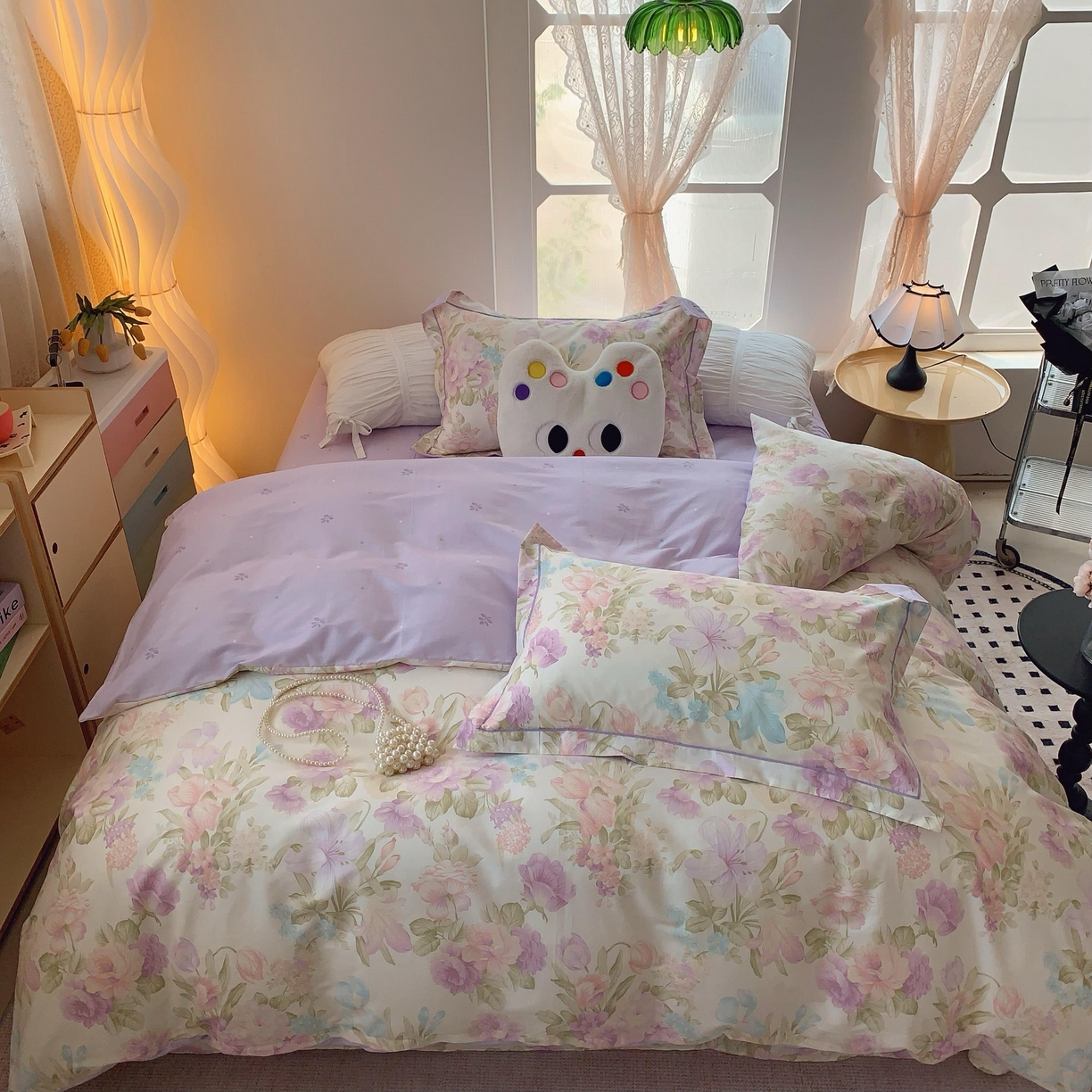 （总）莱豫家纺 2025春夏新款亲肤舒适小清新印花全棉纯棉四件套-第二批