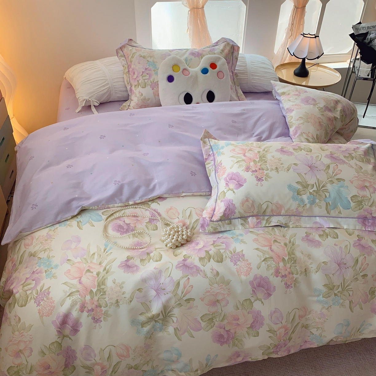 91家纺网 家纺一手货源 找家纺 （总）莱豫家纺 2025春夏新款亲肤舒适小清新印花全棉纯棉四件套-第二批