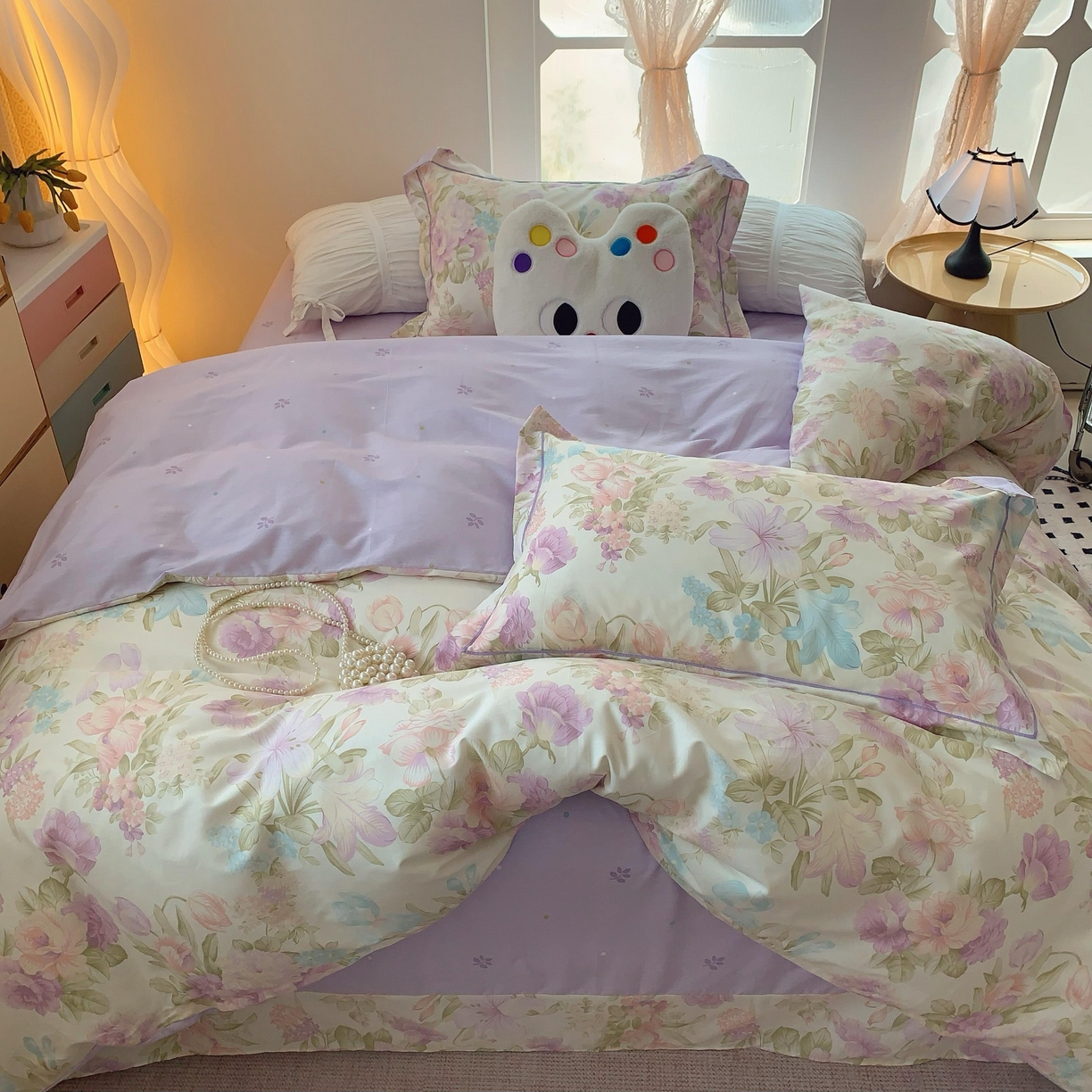 91家纺网 家纺一手货源 找家纺 （总）莱豫家纺 2025春夏新款亲肤舒适小清新印花全棉纯棉四件套-第二批