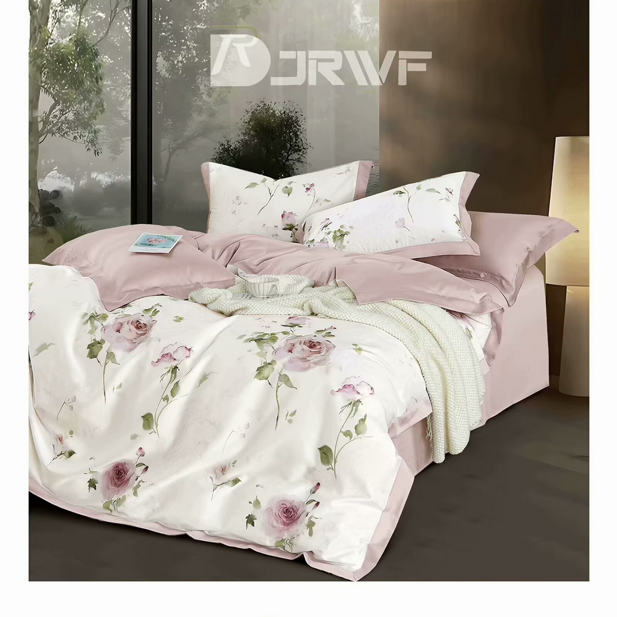 91家纺网 家纺一手货源 找家纺 （总）未来家居 2025新款宽边60S数码印花贡缎长绒棉四件套