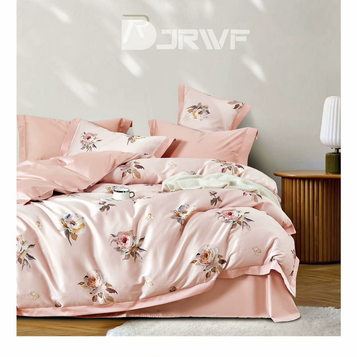 91家纺网 家纺一手货源 找家纺 （总）未来家居 2025新款宽边60S数码印花贡缎长绒棉四件套