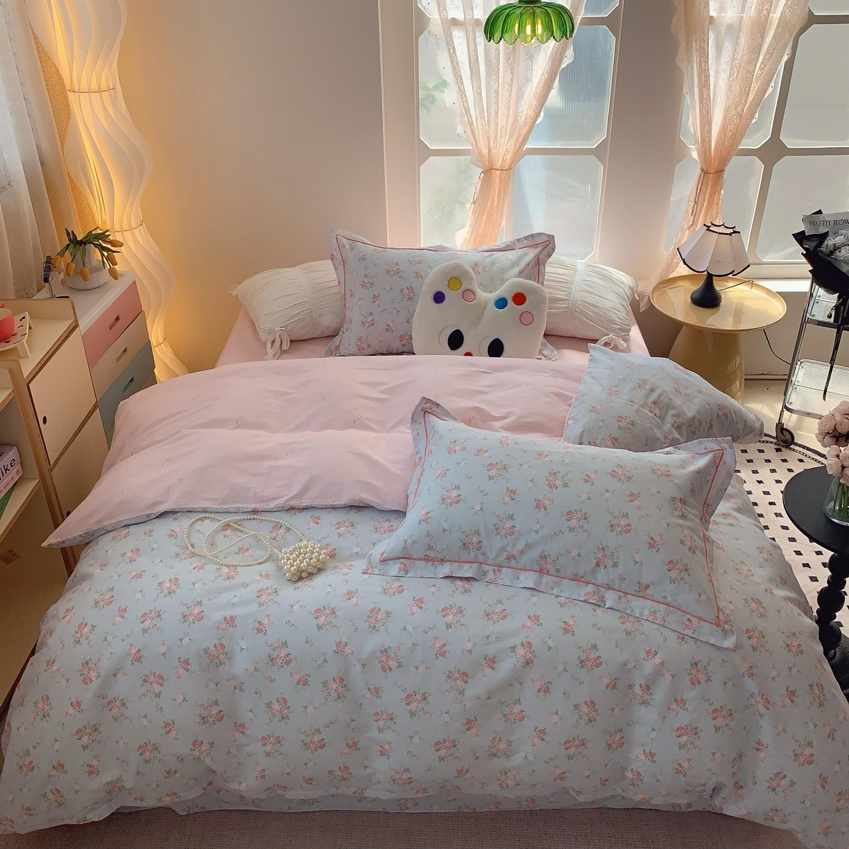 91家纺网 家纺一手货源 找家纺 （总）莱豫家纺 2025春夏新款亲肤舒适小清新印花全棉纯棉四件套-第二批