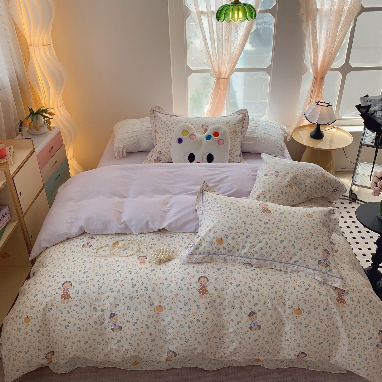 91家纺网 家纺一手货源 找家纺 （总）莱豫家纺 2025春夏新款亲肤舒适小清新印花全棉纯棉四件套-第二批