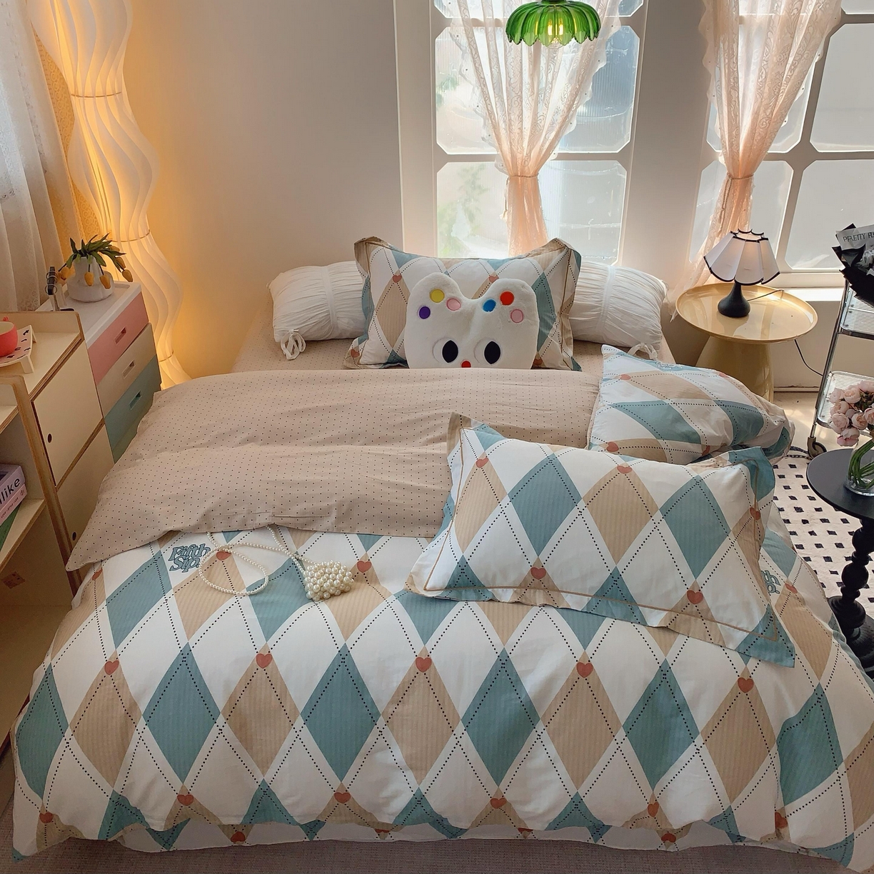 91家纺网 家纺一手货源 找家纺 （总）莱豫家纺 2025春夏新款亲肤舒适小清新印花全棉纯棉四件套-第二批