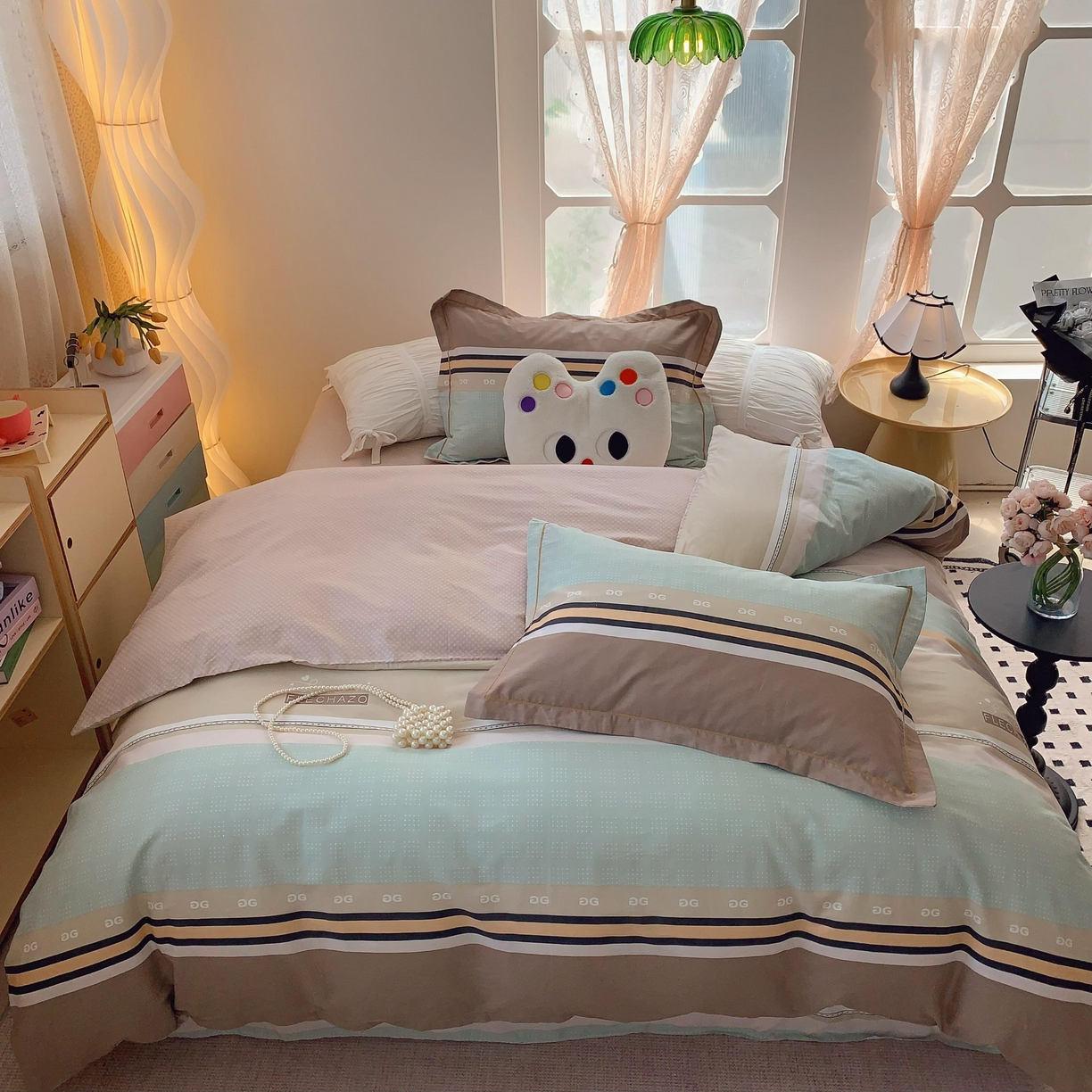 91家纺网 家纺一手货源 找家纺 （总）莱豫家纺 2025春夏新款亲肤舒适小清新印花全棉纯棉四件套-第二批