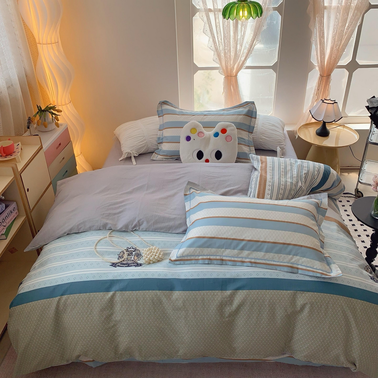 91家纺网 家纺一手货源 找家纺 （总）莱豫家纺 2025春夏新款亲肤舒适小清新印花全棉纯棉四件套-第二批