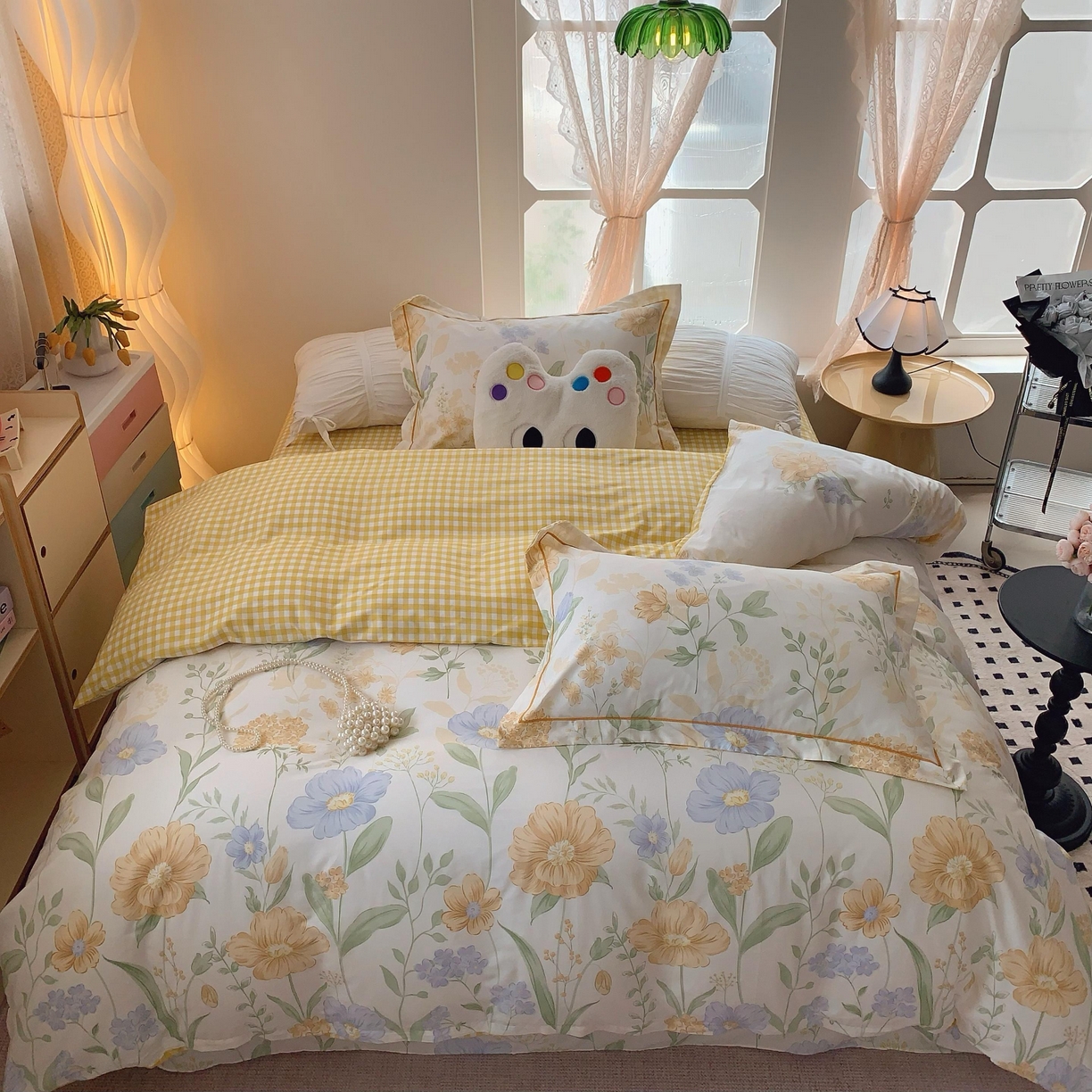 91家纺网 家纺一手货源 找家纺 （总）莱豫家纺 2025春夏新款亲肤舒适小清新印花全棉纯棉四件套-第二批