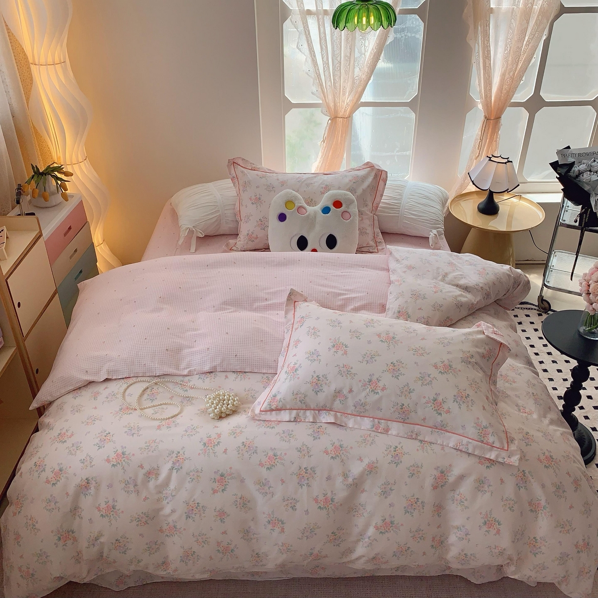 91家纺网 家纺一手货源 找家纺 （总）莱豫家纺 2025春夏新款亲肤舒适小清新印花全棉纯棉四件套-第二批