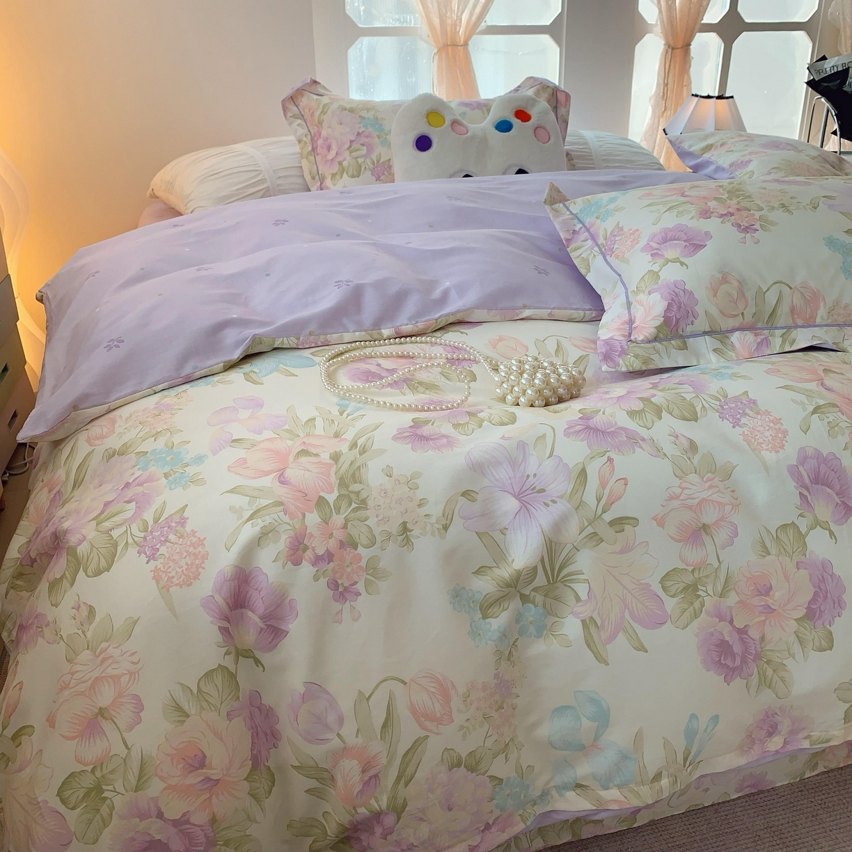 91家纺网 家纺一手货源 找家纺 莱豫家纺 2025春夏新款亲肤舒适小清新印花全棉纯棉四件套-第二批 广岛之恋