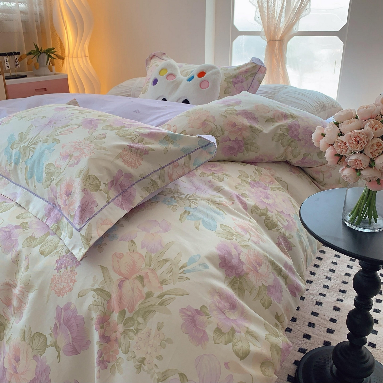 91家纺网 家纺一手货源 找家纺 莱豫家纺 2025春夏新款亲肤舒适小清新印花全棉纯棉四件套-第二批 广岛之恋