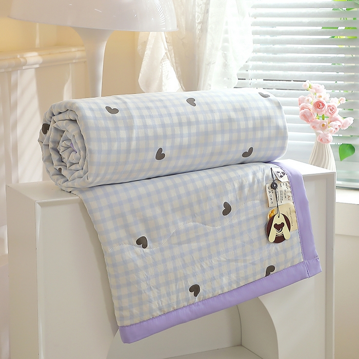 91家纺网 家纺一手货源 找家纺 （总）博睿家纺 2025新款A类水洗双层纱皱皱纱大豆纤维被夏被夏凉被空调被