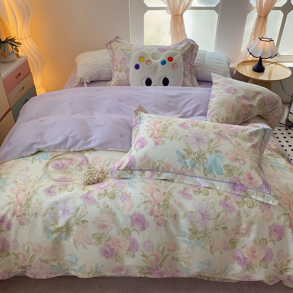 91家纺网 家纺一手货源 找家纺 莱豫家纺 2025春夏新款亲肤舒适小清新印花全棉纯棉四件套-第二批 广岛之恋