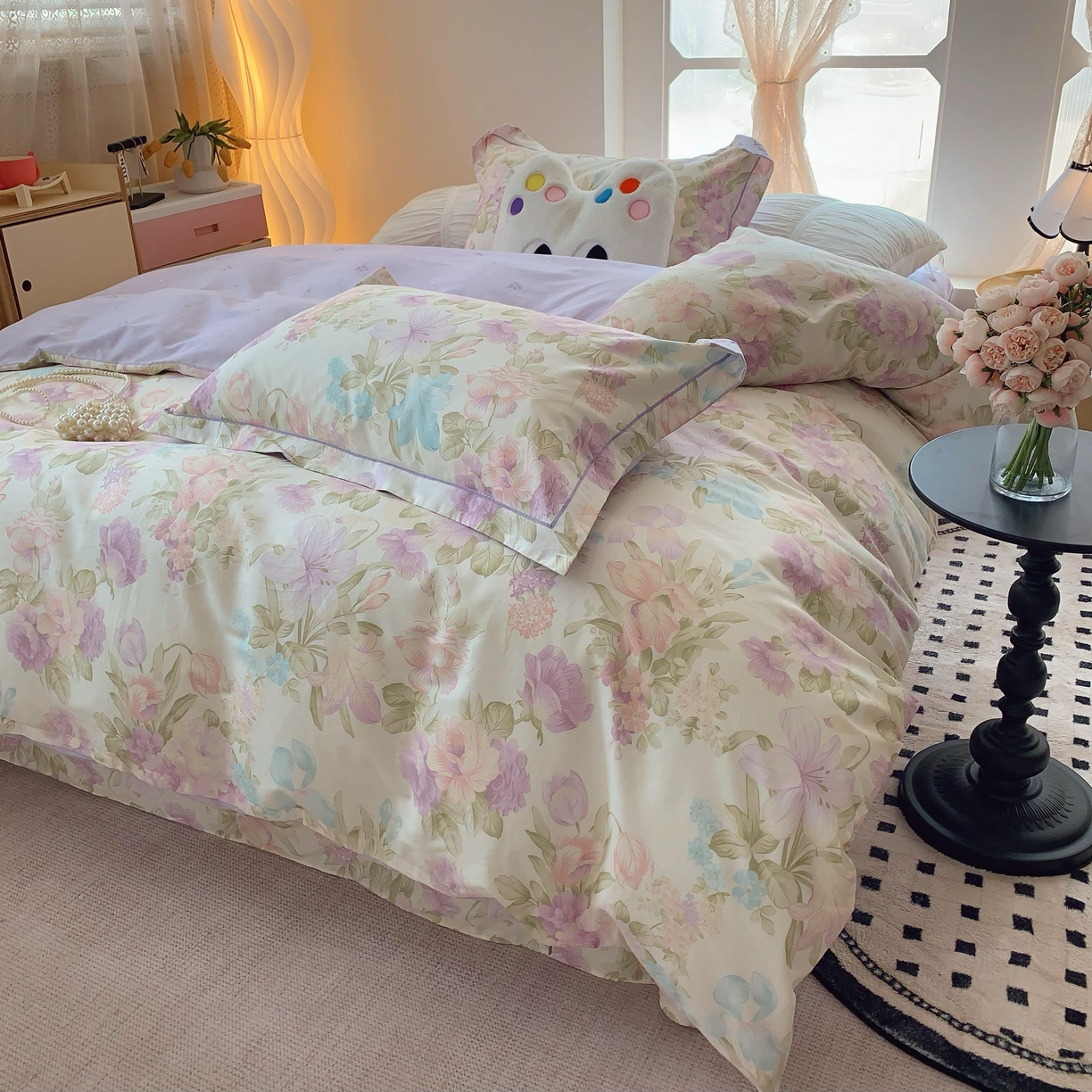 91家纺网 家纺一手货源 找家纺 莱豫家纺 2025春夏新款亲肤舒适小清新印花全棉纯棉四件套-第二批 广岛之恋