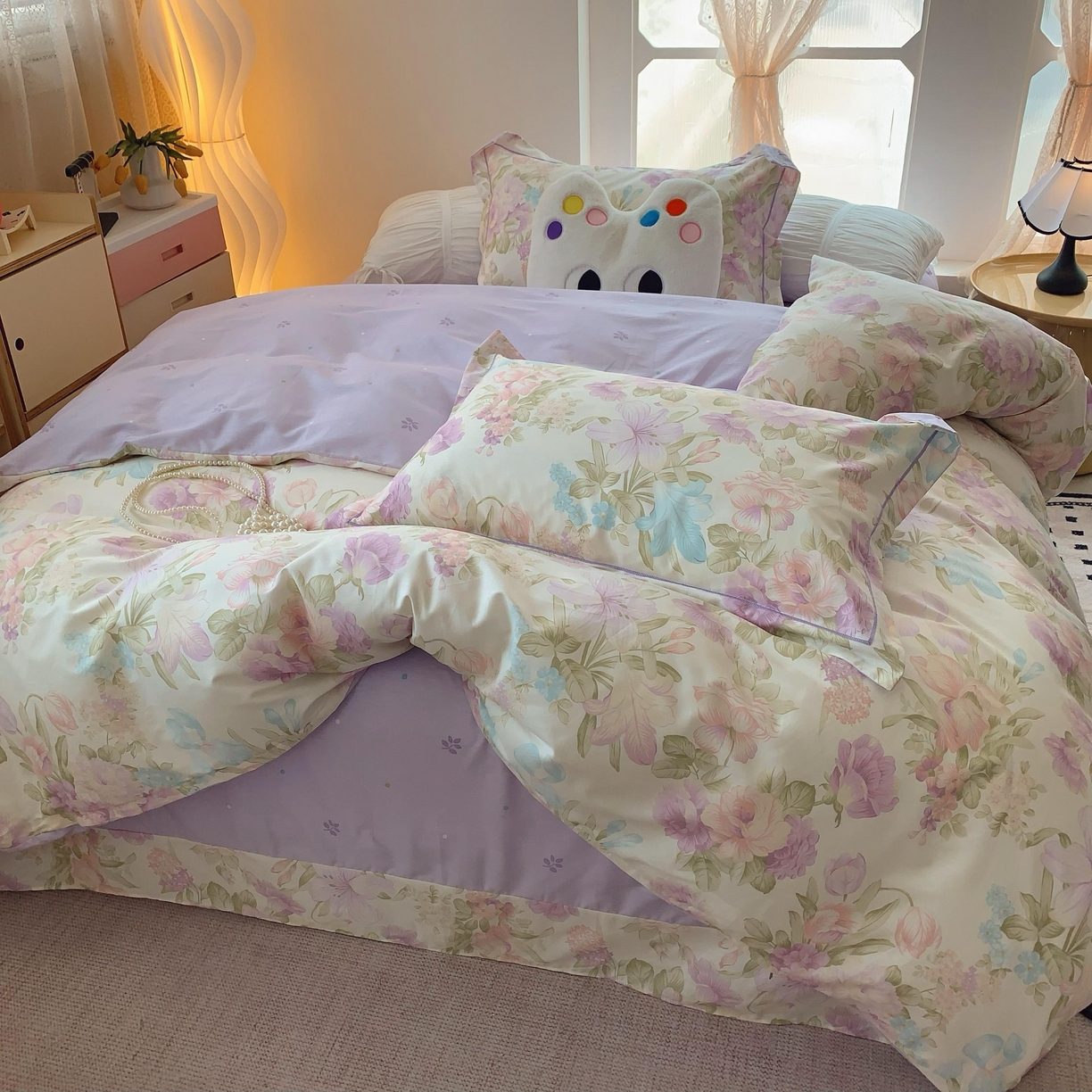 91家纺网 家纺一手货源 找家纺 莱豫家纺 2025春夏新款亲肤舒适小清新印花全棉纯棉四件套-第二批 广岛之恋