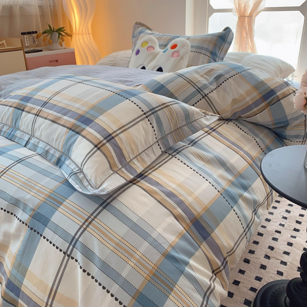 91家纺网 家纺一手货源 找家纺 莱豫家纺 2025春夏新款亲肤舒适小清新印花全棉纯棉四件套-第二批 琥珀时光